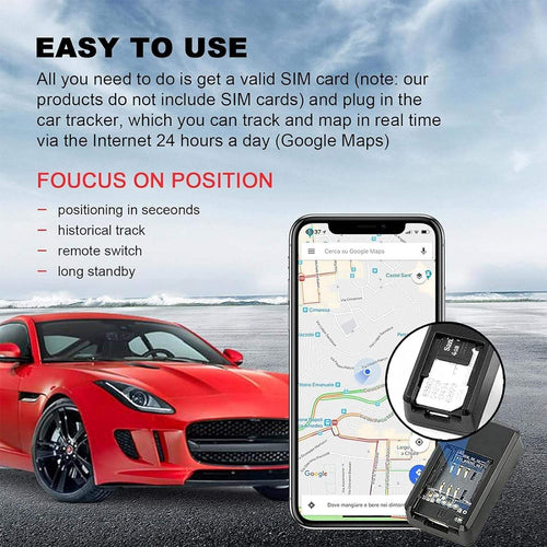 Mini Plastic GPS Tracker GPS Navigation Real-Time Tracking LBS Magnetic Design Long Standby SOS Emergency Call App Control World
